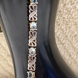 Sterling aquamarine bracelet